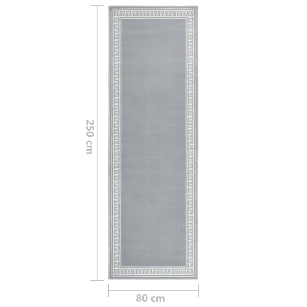 Teppichläufer BCF Grau mit Motiv 80x250 cm