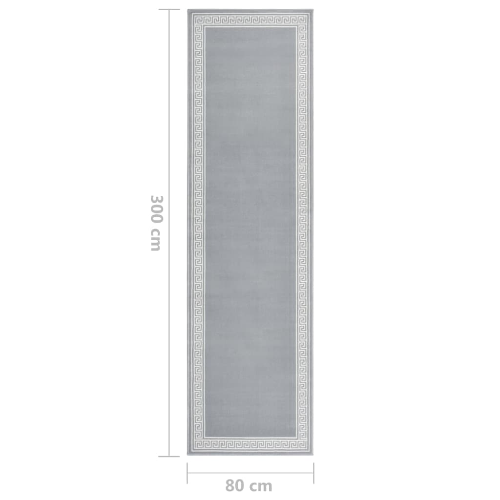Teppichläufer BCF Grau mit Motiv 80x300 cm