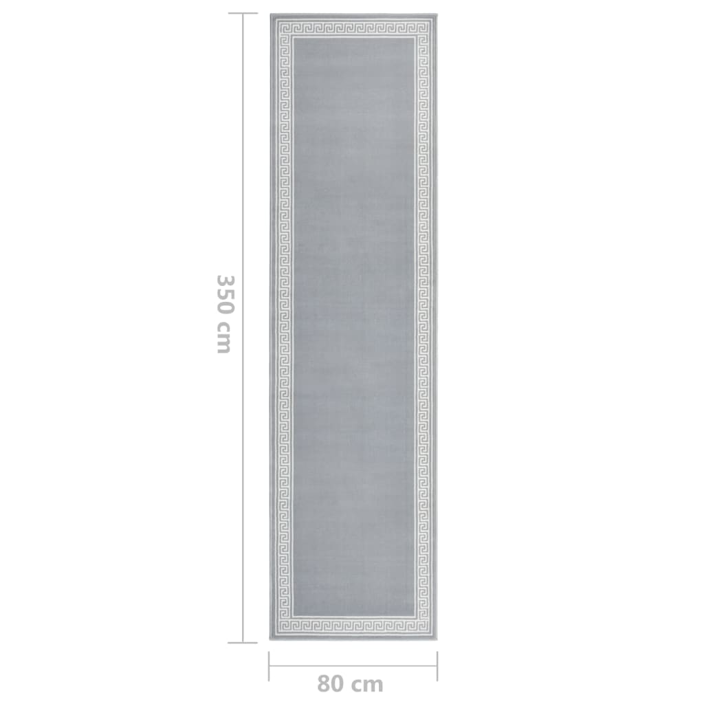 Teppichläufer BCF Grau mit Motiv 80x350 cm