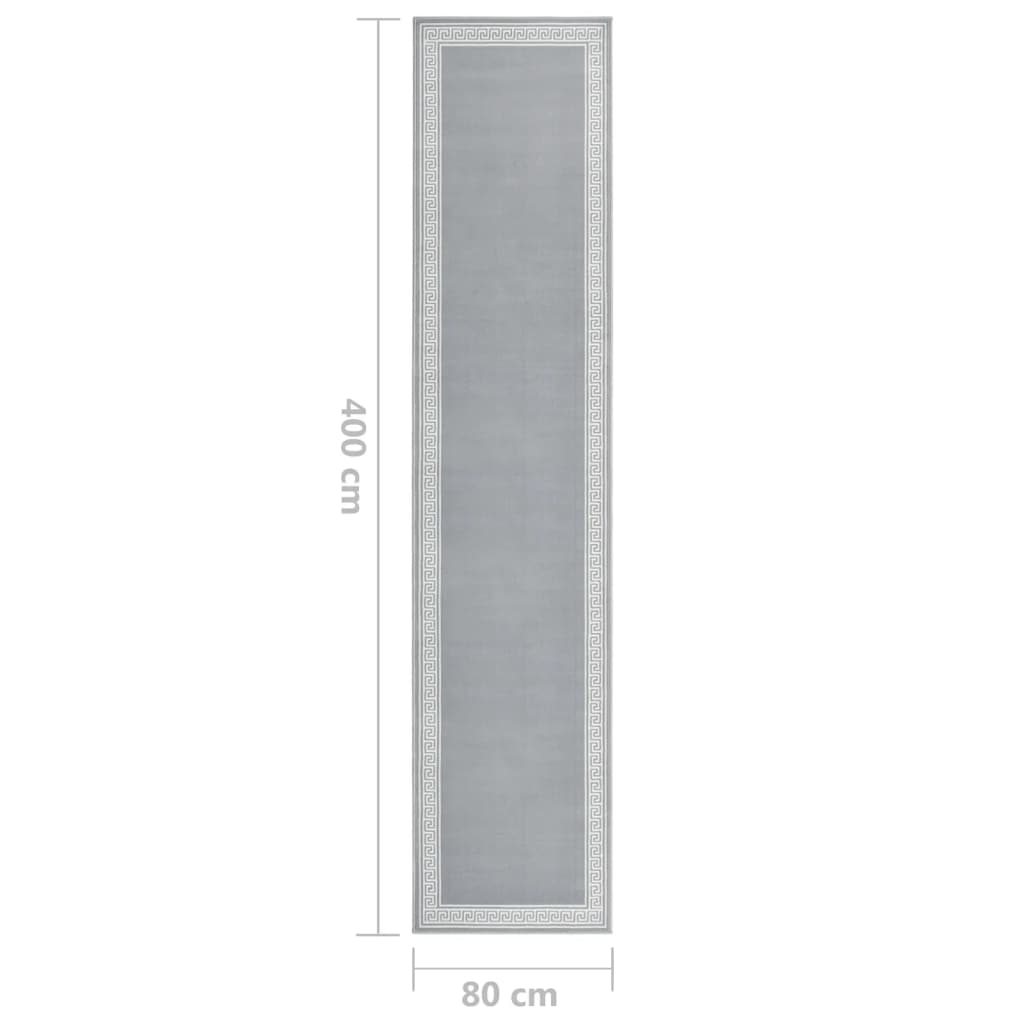 Teppichläufer BCF Grau mit Motiv 80x400 cm