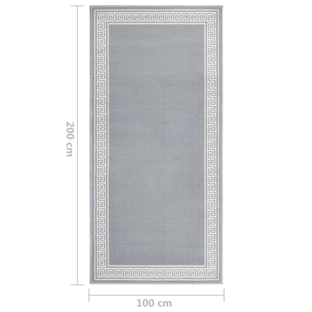 Teppichläufer BCF Grau mit Motiv 100x200 cm