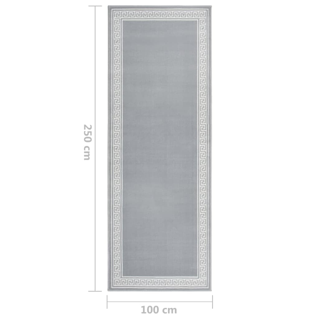 Teppichläufer BCF Grau mit Motiv 100x250 cm