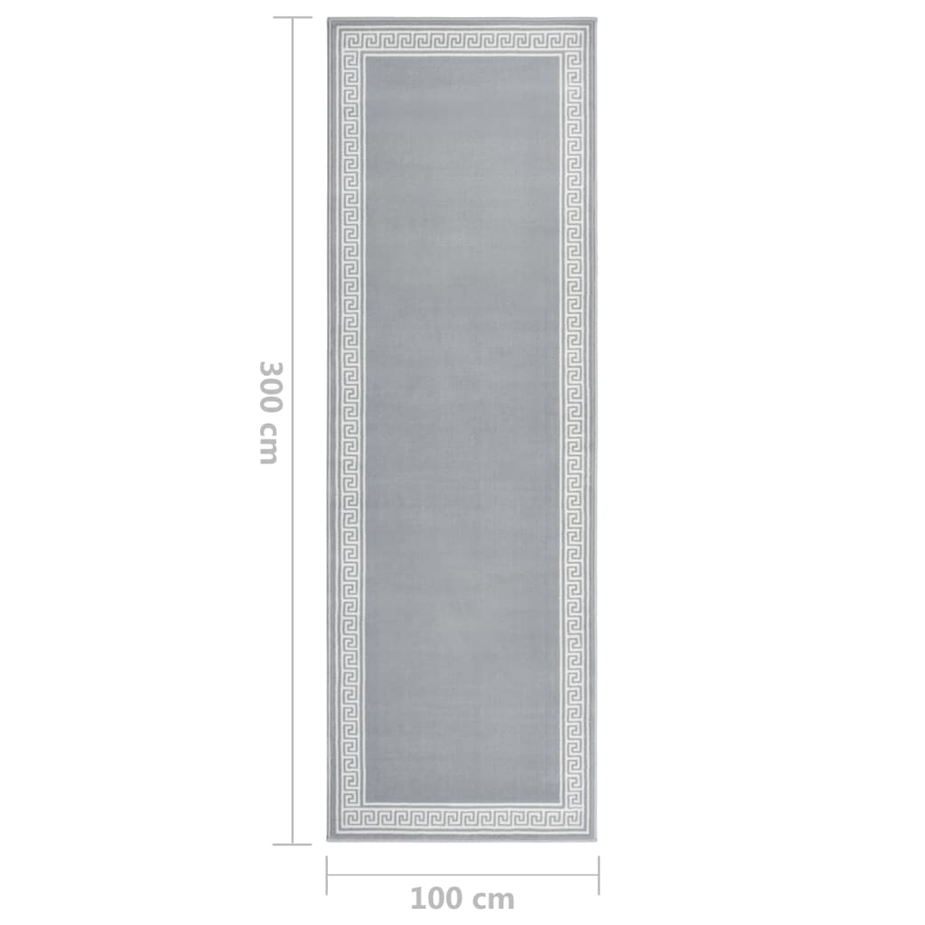 Teppichläufer BCF Grau mit Motiv 100x300 cm