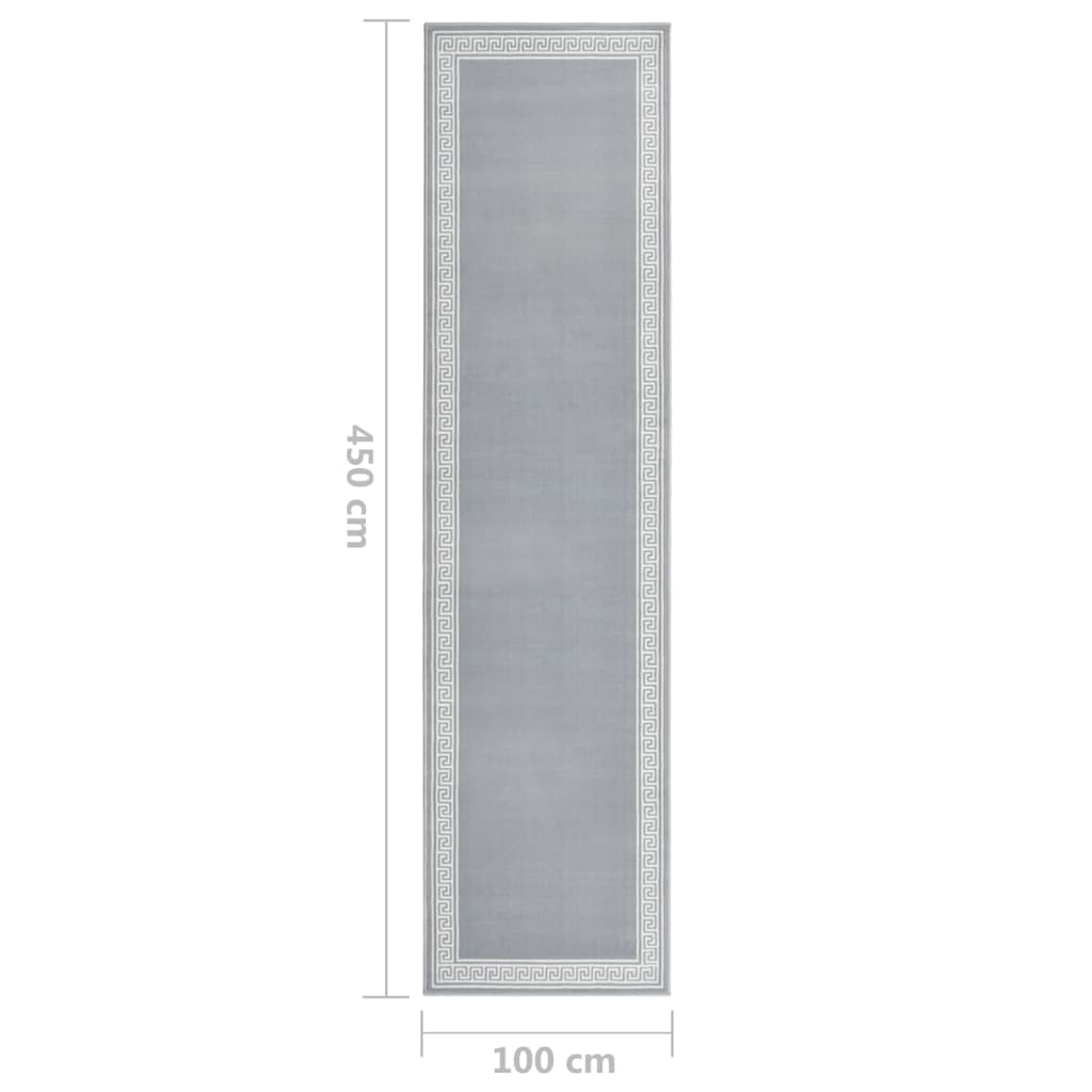 Teppichläufer BCF Grau mit Motiv 100x450 cm