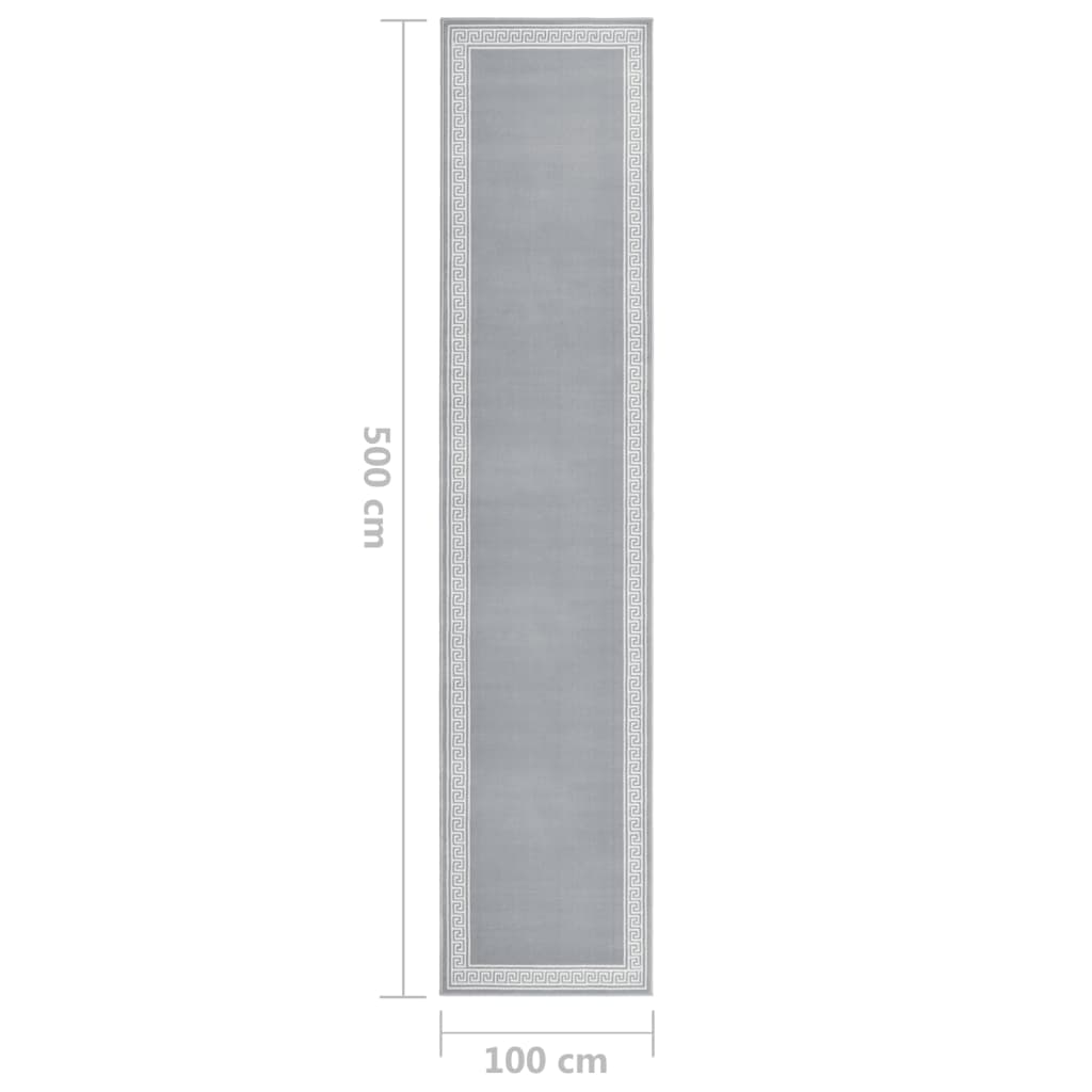 Teppichläufer BCF Grau mit Motiv 100x500 cm