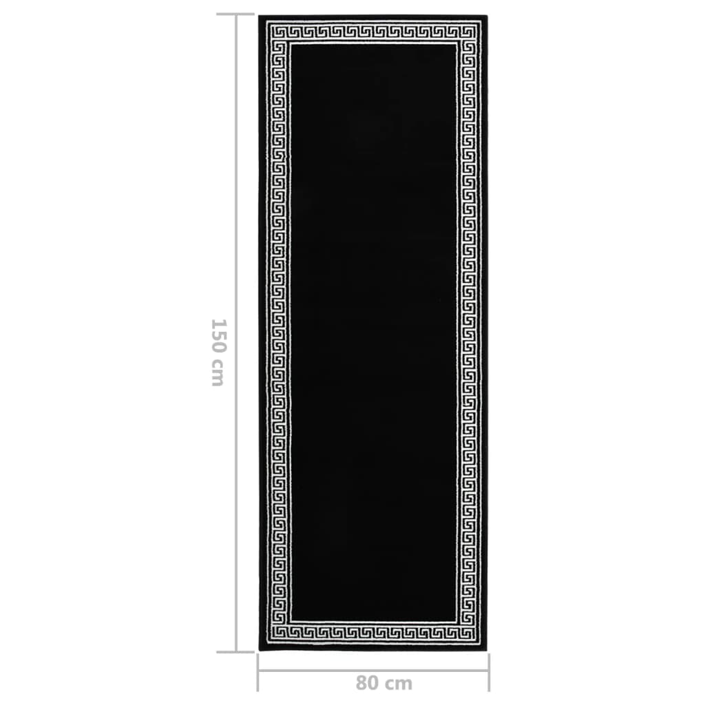 Teppichläufer BCF Schwarz mit Motiv 80x150 cm