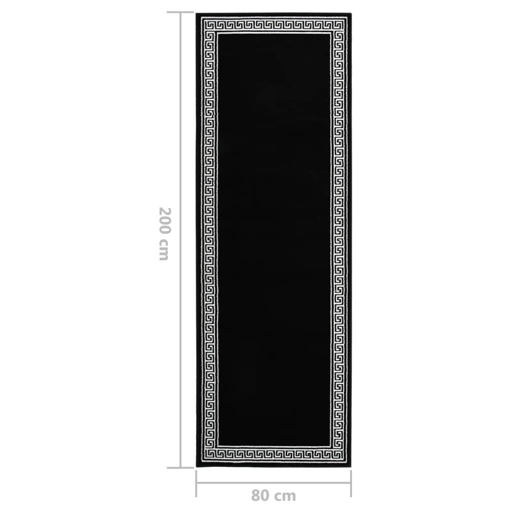 Teppichläufer BCF Schwarz mit Motiv 80x200 cm