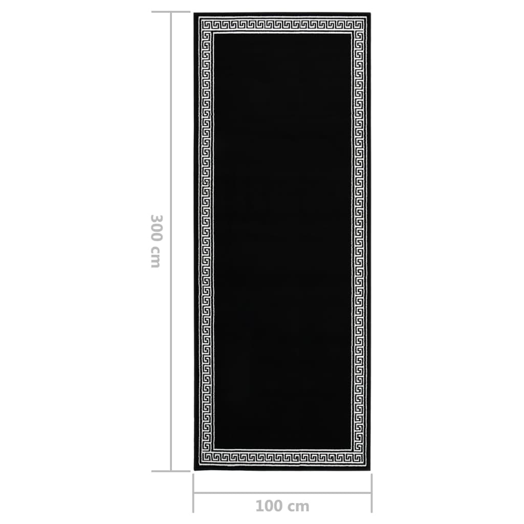 Teppichläufer BCF Schwarz mit Motiv 100x300 cm
