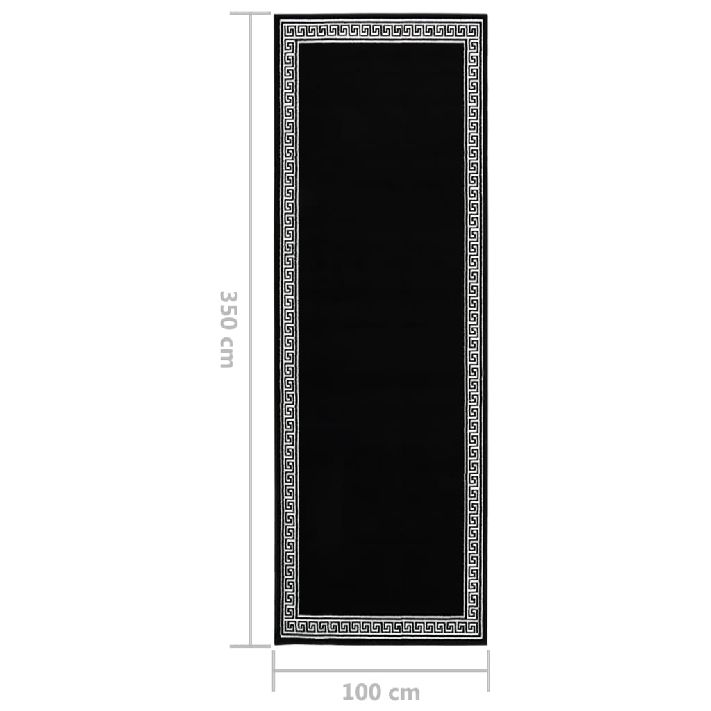 Teppichläufer BCF Schwarz mit Motiv 100x350 cm