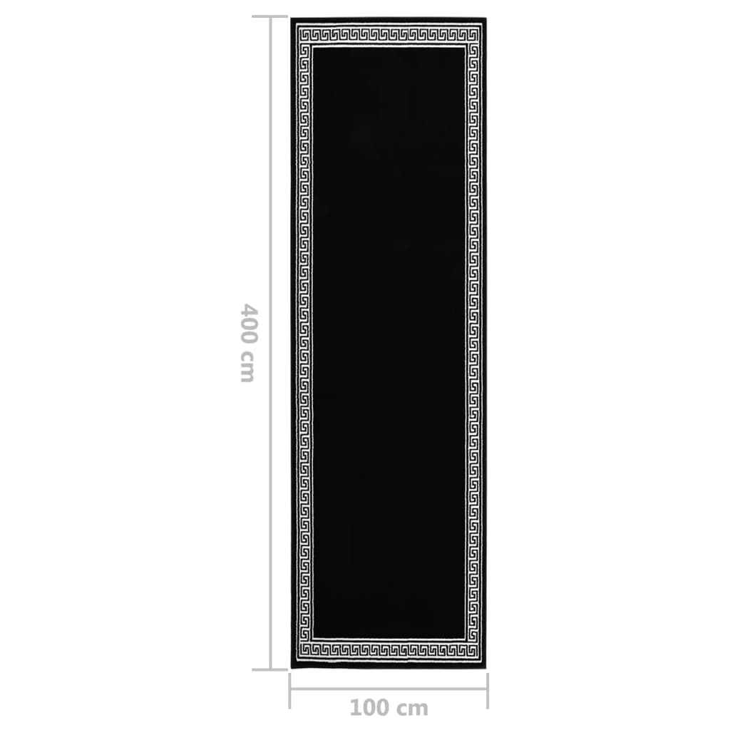 Teppichläufer BCF Schwarz mit Motiv 100x400 cm