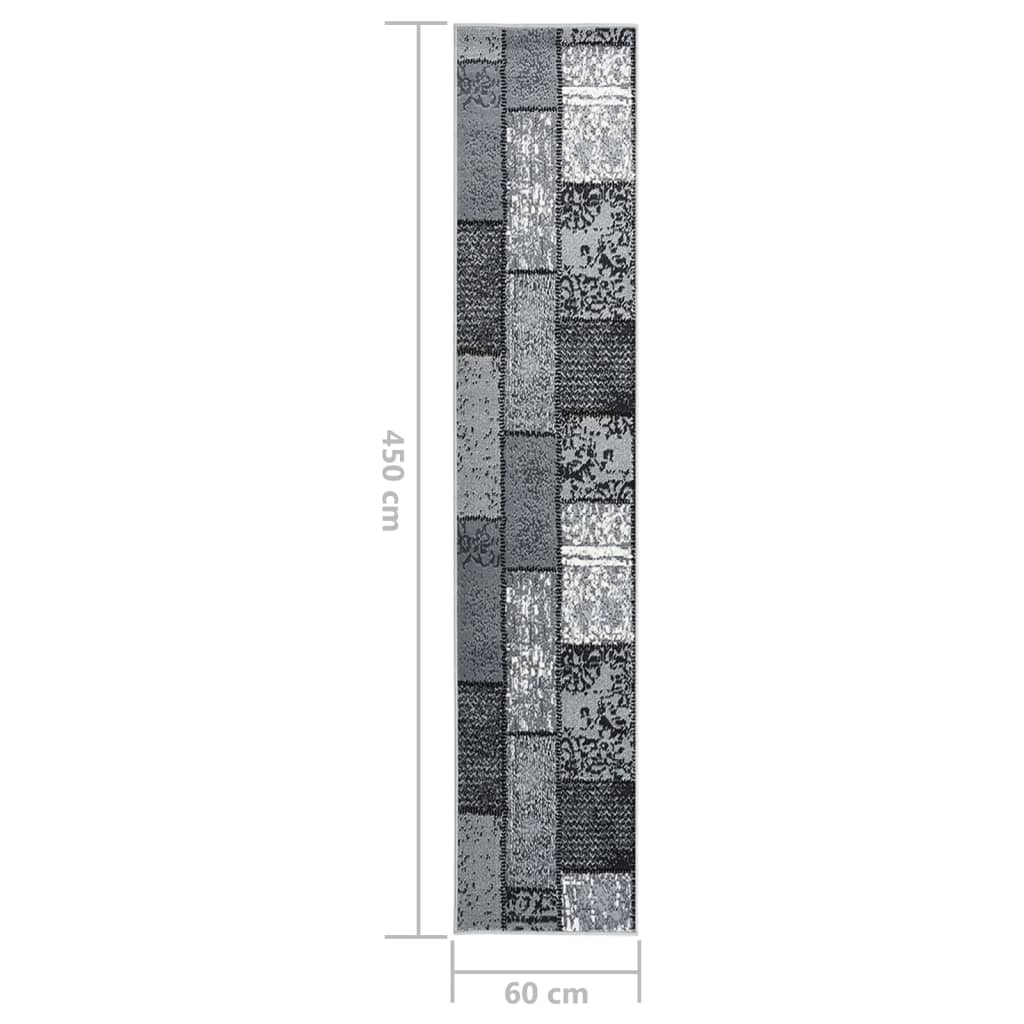 Teppichläufer BCF Grau mit Blockmuster 60x450 cm
