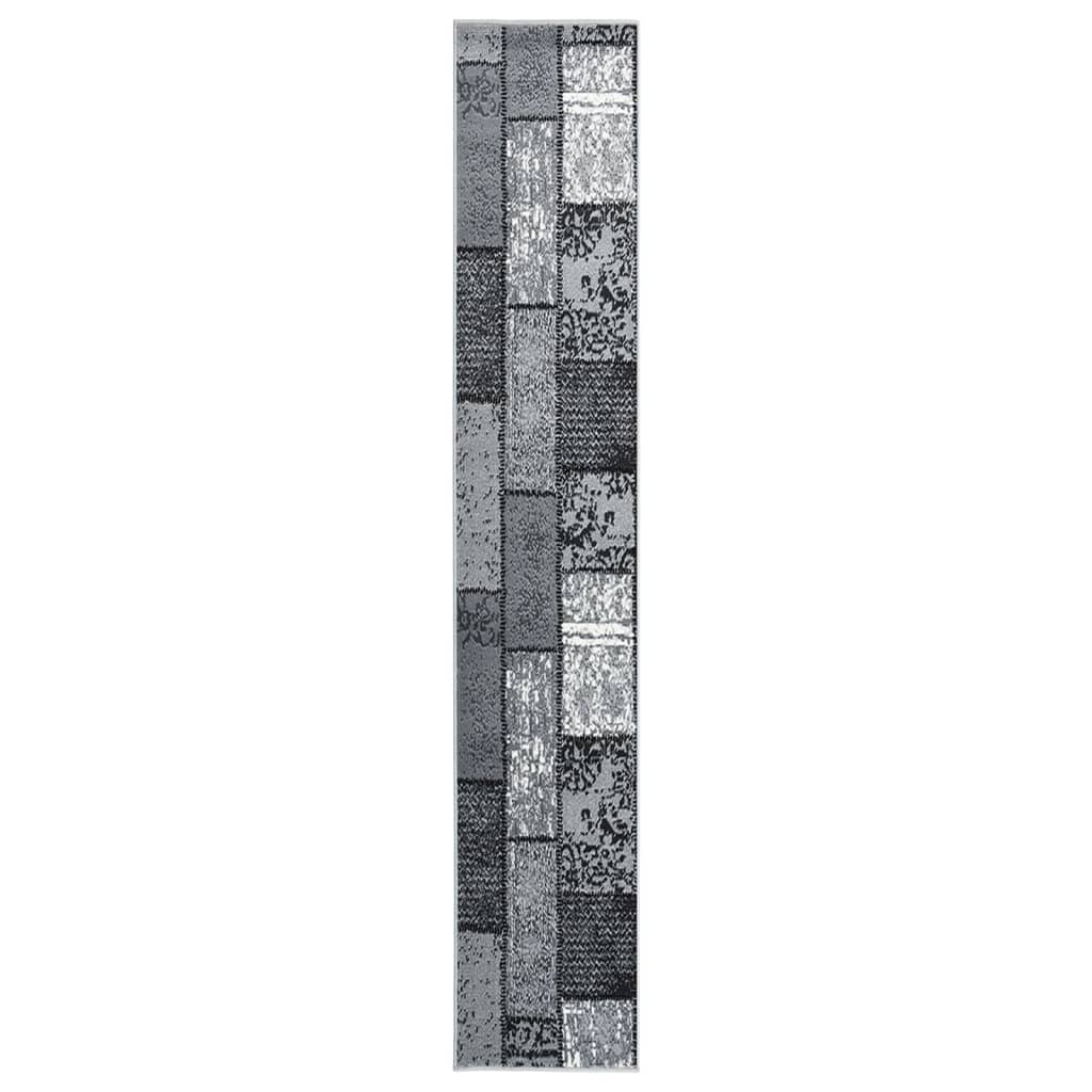Teppichläufer BCF Grau mit Blockmuster 60x500 cm