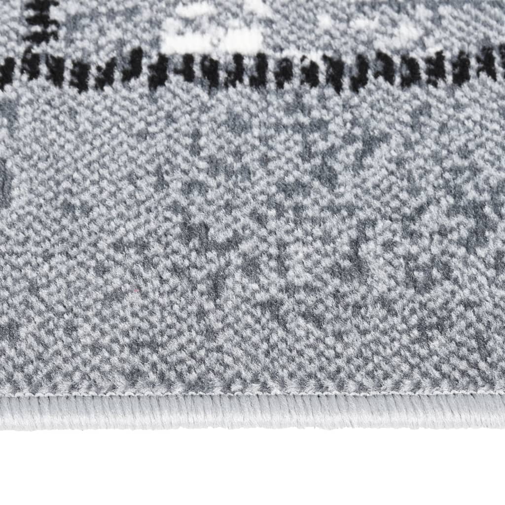Teppichläufer BCF Grau mit Blockmuster 80x150 cm