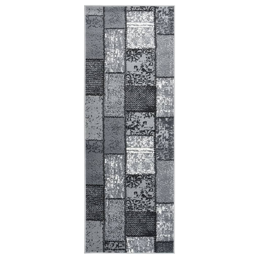 Teppichläufer BCF Grau mit Blockmuster 100x250 cm