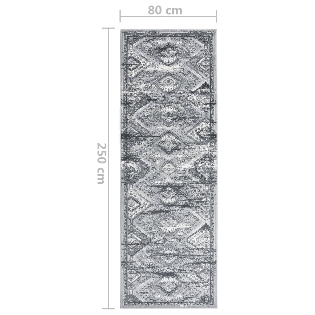 Teppichläufer BCF Orientalisch Grau 80x250 cm