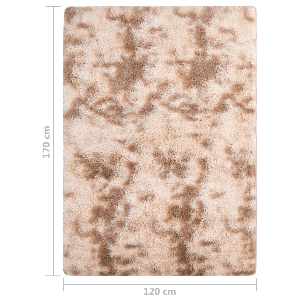 Shaggy-Teppich Creme 170x120 cm