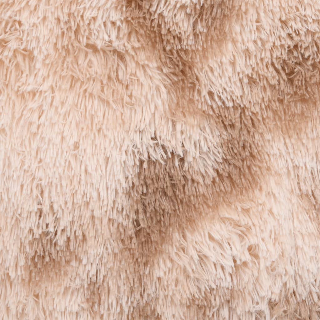 Shaggy-Teppich Creme 270x180 cm