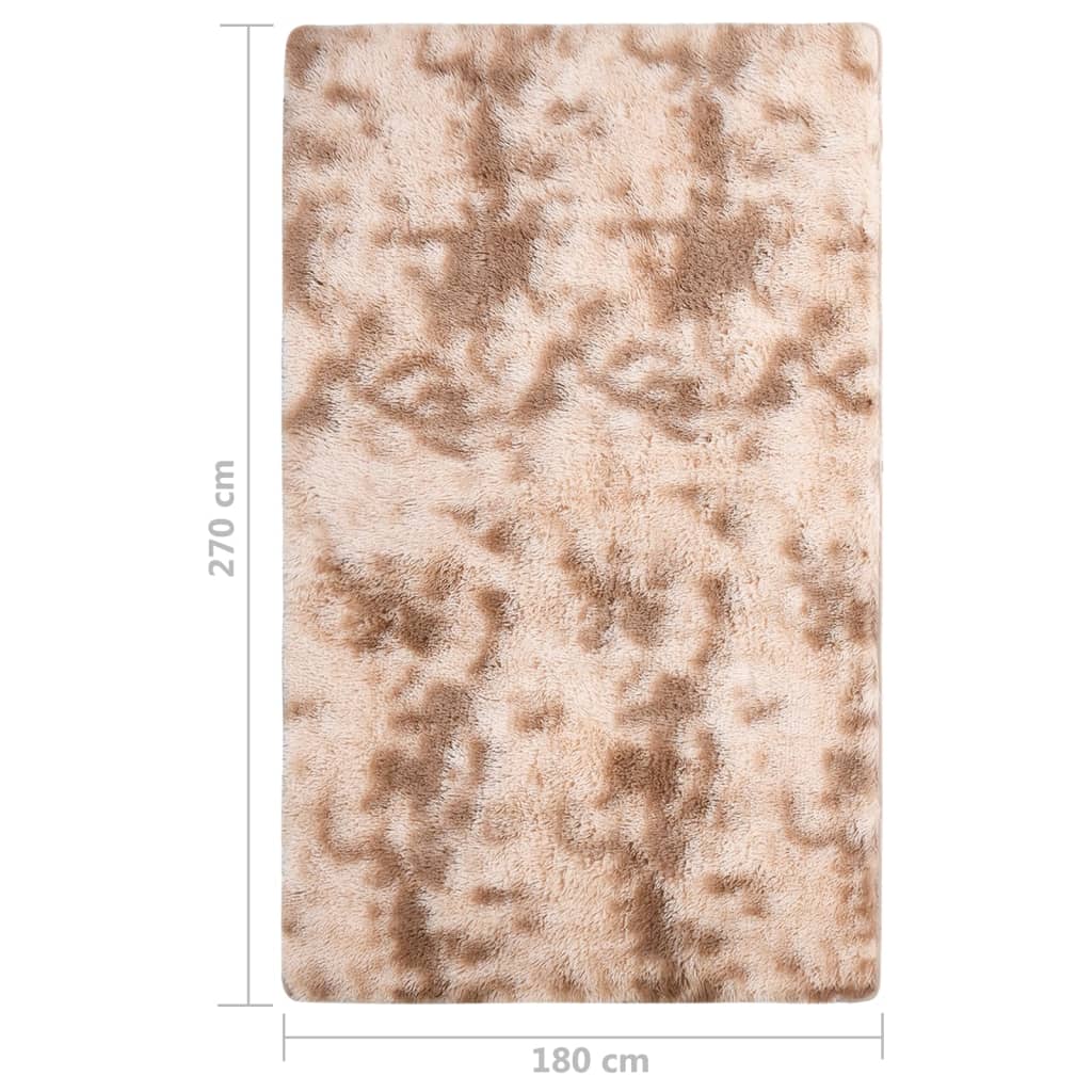 Shaggy-Teppich Creme 270x180 cm