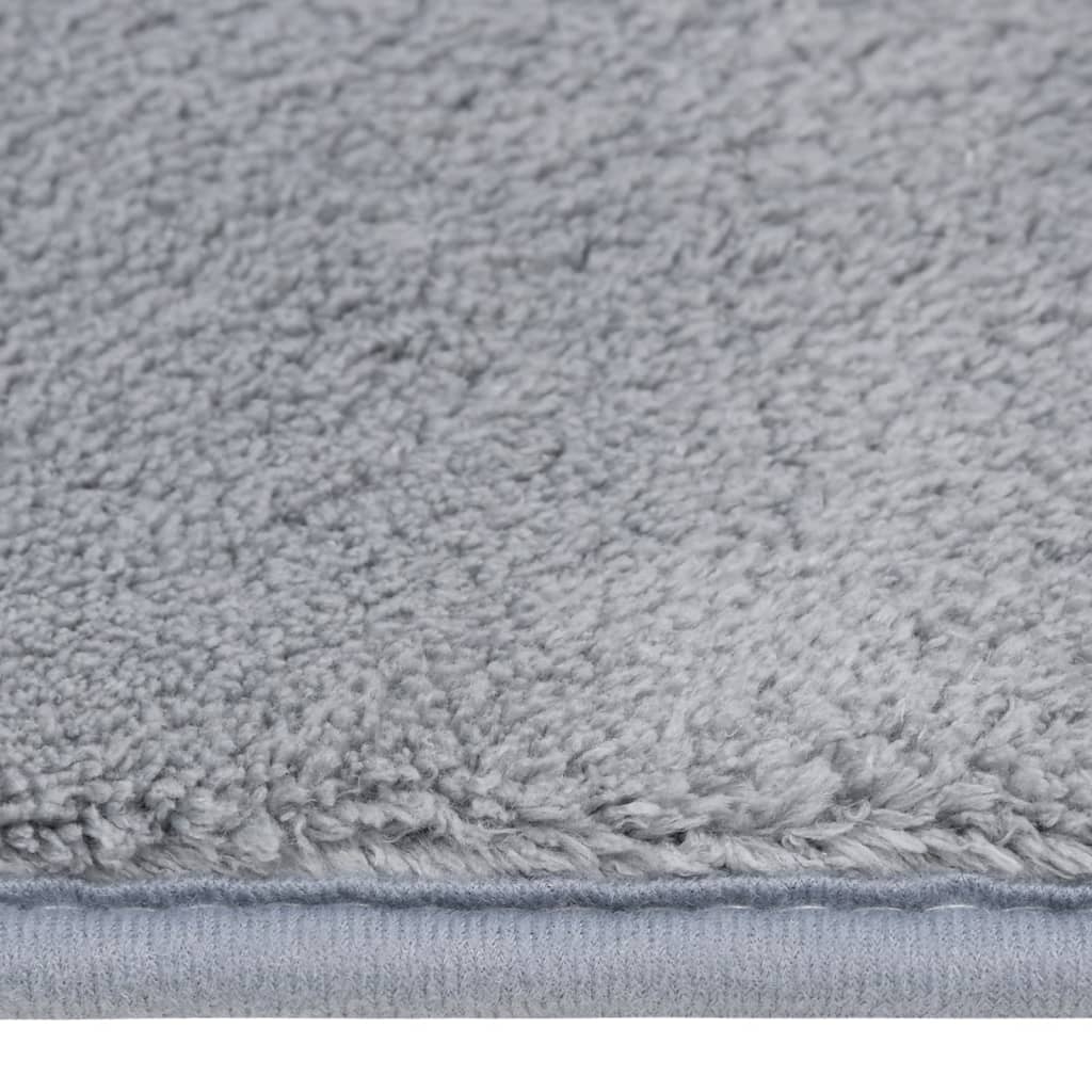 Hochflor-Teppich Grau 200x140 cm