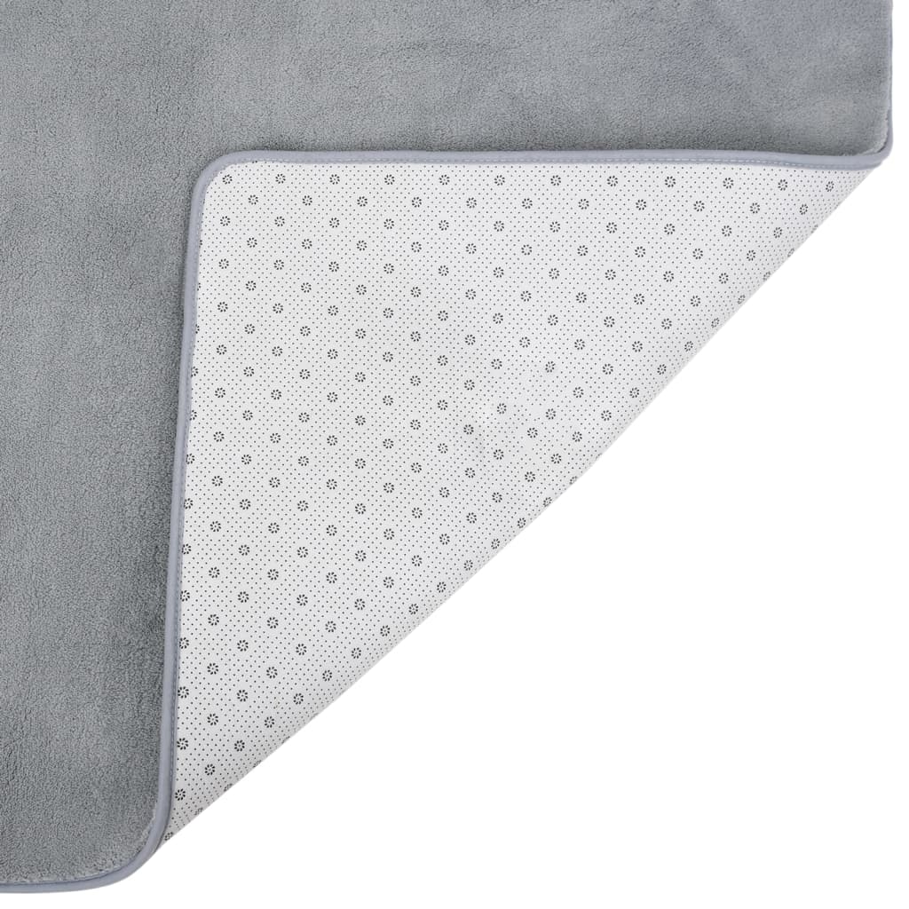 Hochflor-Teppich Grau 230x160 cm