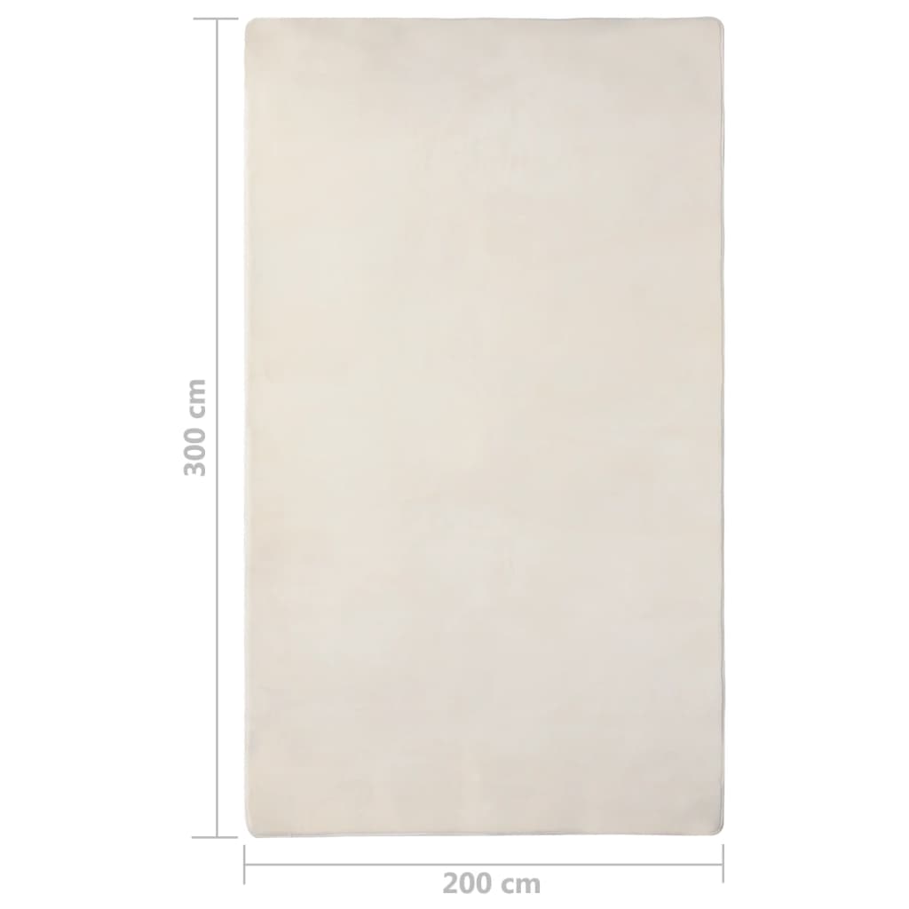 Hochflor-Teppich Creme 300x200 cm