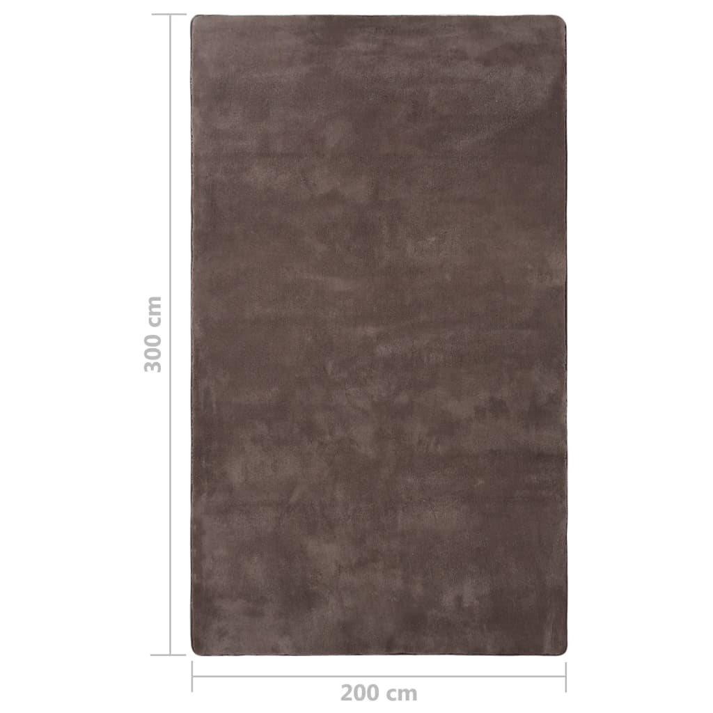 Hochflor-Teppich Taupe 300x200 cm
