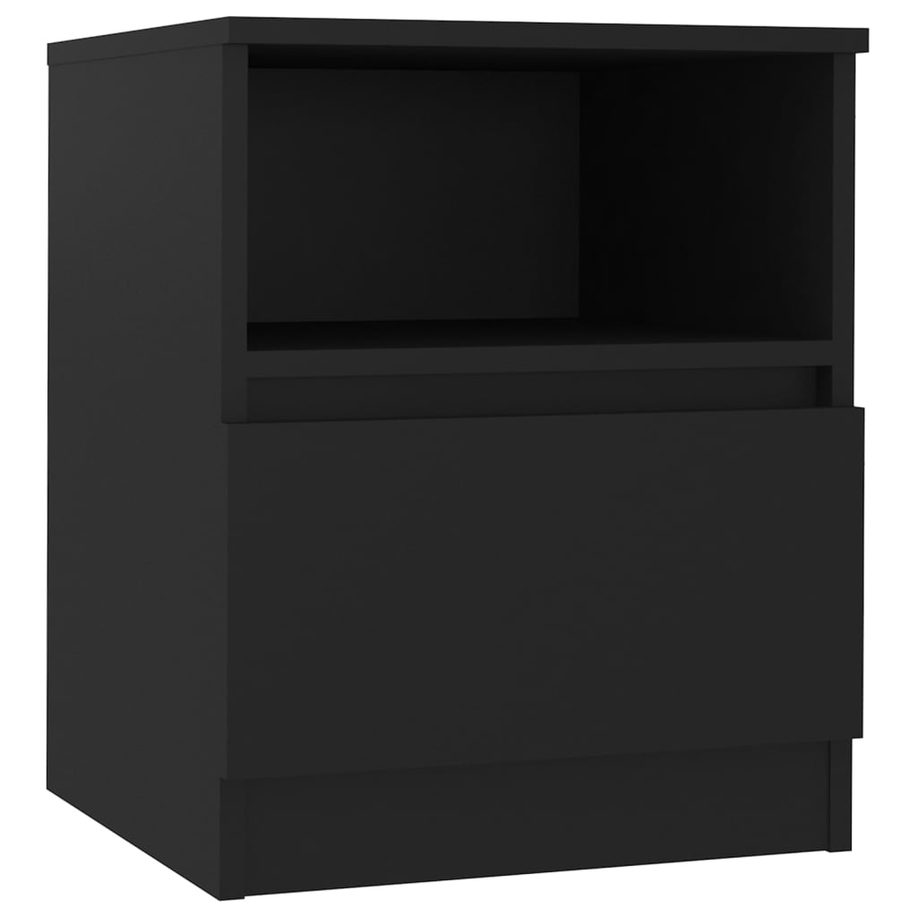 Tables de chevet 2 pcs. Noir 40x40x50 cm en bois