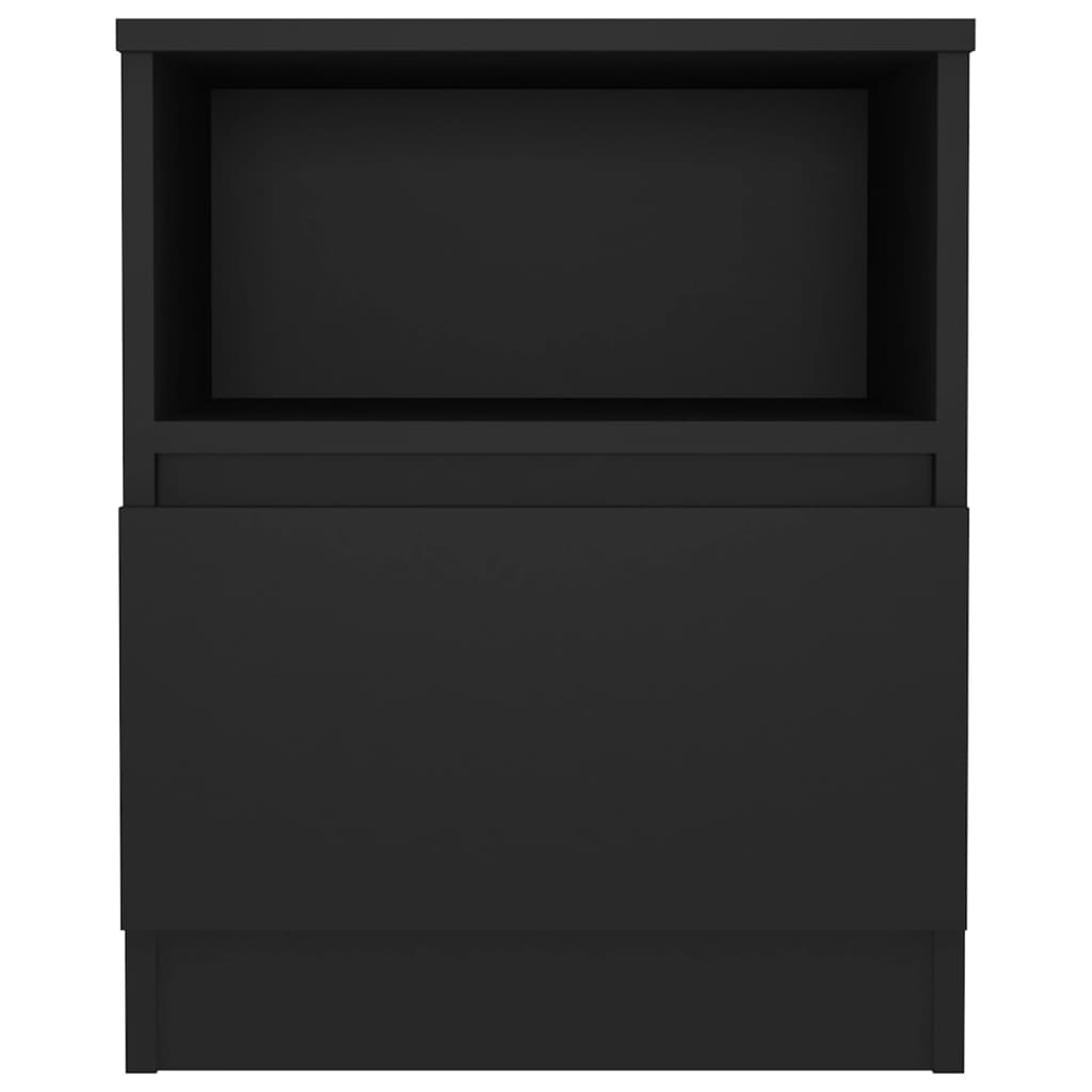 Tables de chevet 2 pcs. Noir 40x40x50 cm en bois