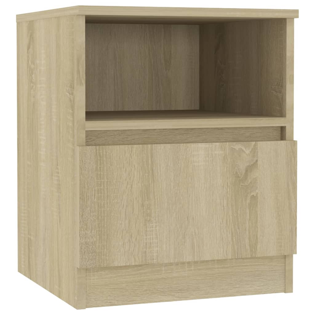 Tables de chevet 2 pcs. Chêne Sonoma 40x40x50 cm matériau bois