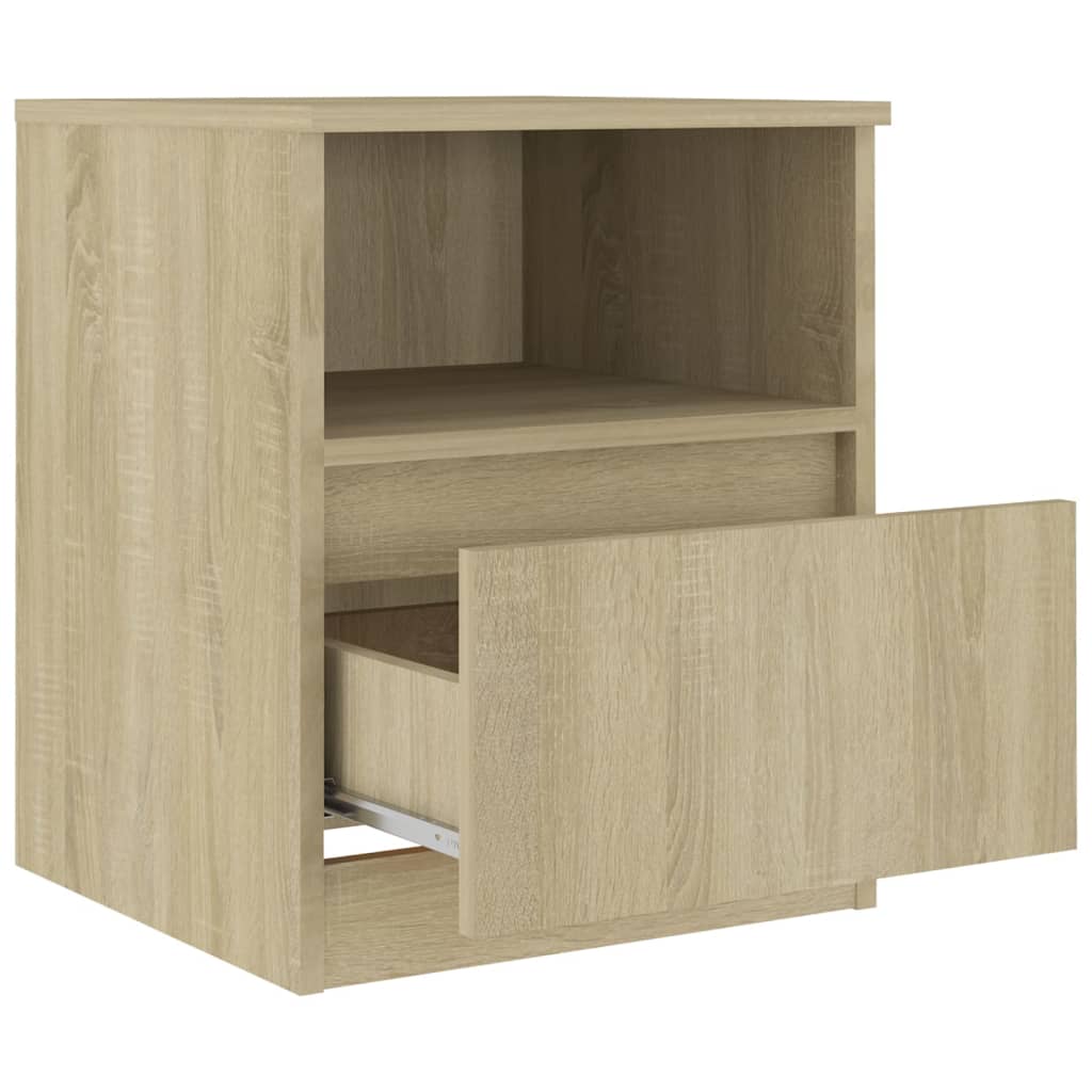 Tables de chevet 2 pcs. Chêne Sonoma 40x40x50 cm matériau bois