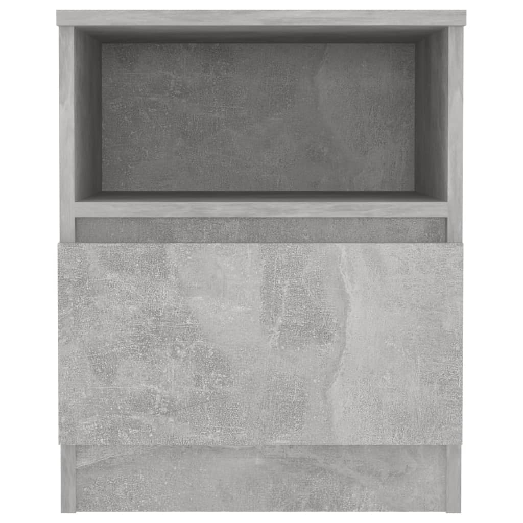 Bedside tables 2 pcs. Concrete grey 40x40x50 cm wood material