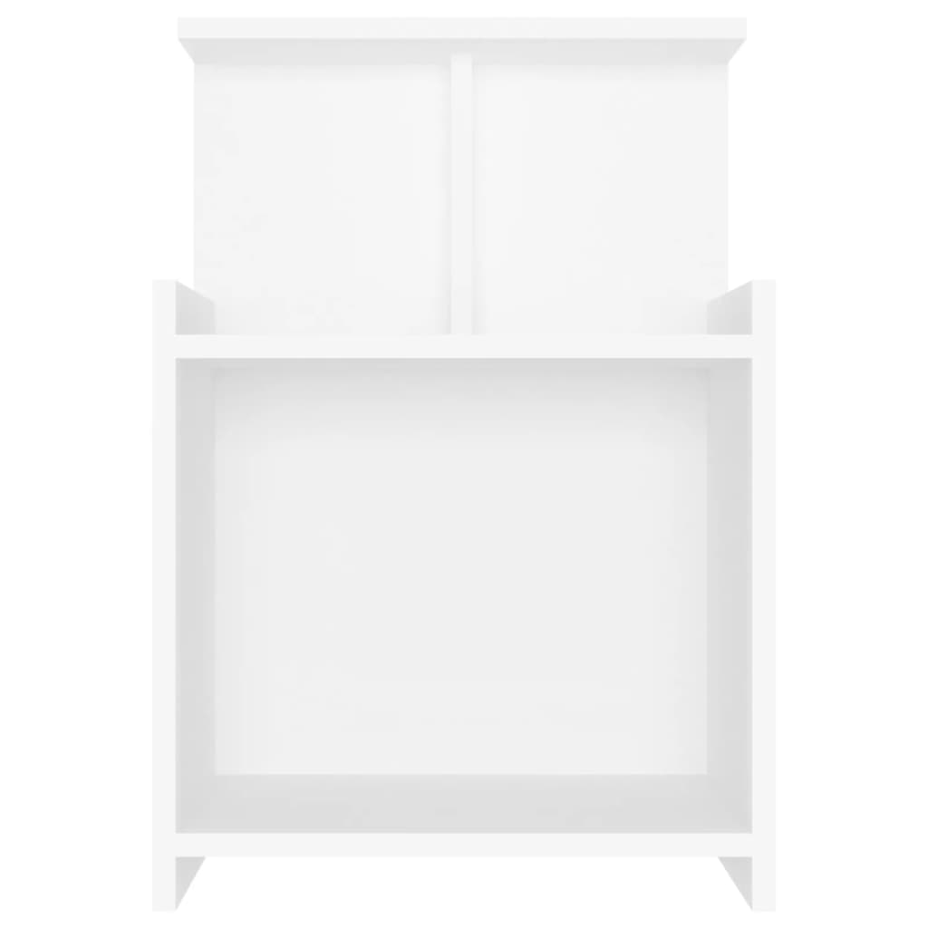 Table de chevet blanche 40x35x60 cm en bois