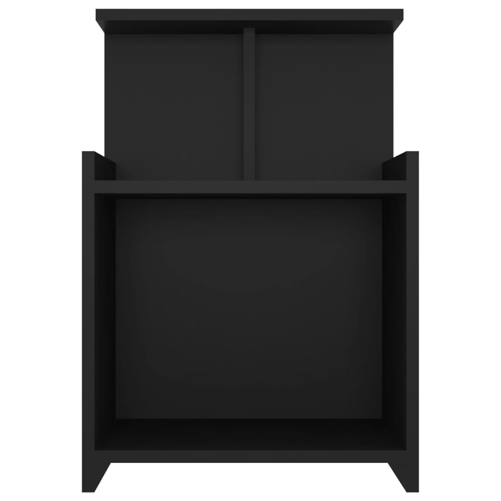 Bedside Table Black 40x35x60 cm Wood Material