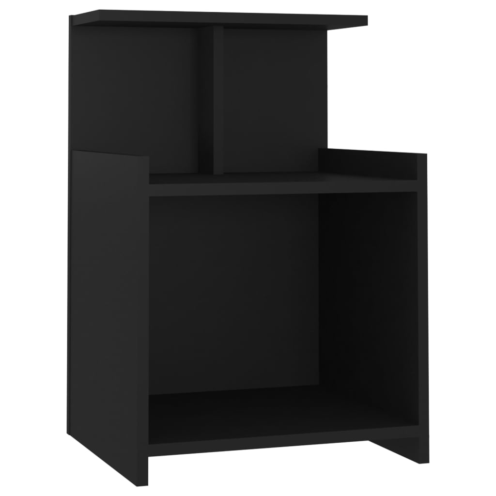 Tables de chevet 2 pcs. Noir 40x35x60 cm en bois