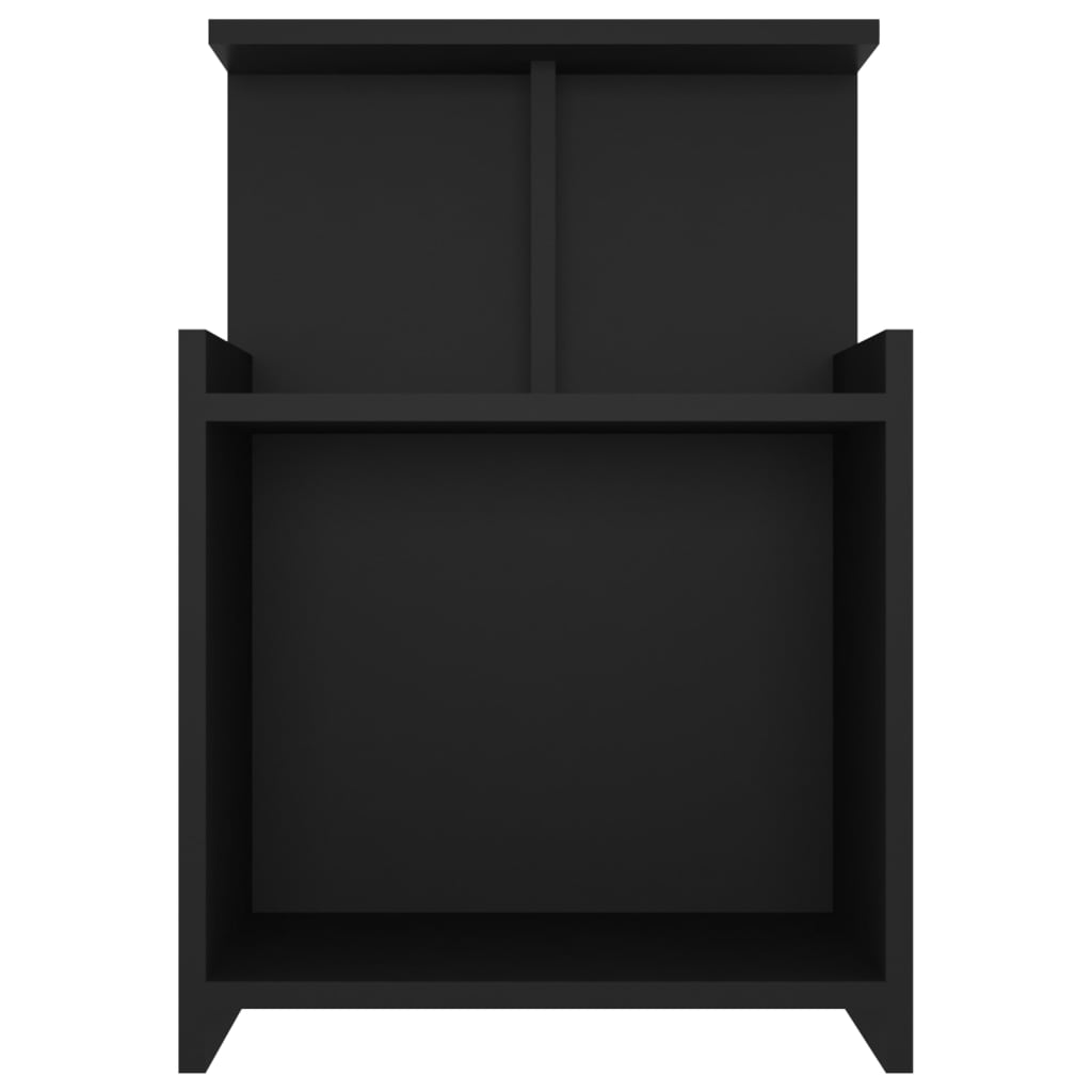 Tables de chevet 2 pcs. Noir 40x35x60 cm en bois