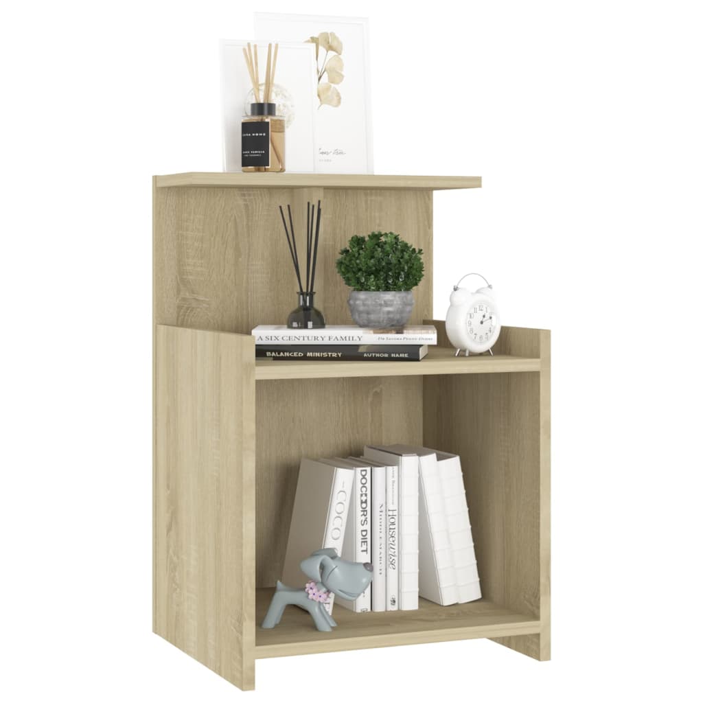 Tables de chevet 2 pcs. Chêne Sonoma 40x35x60 cm matériau bois