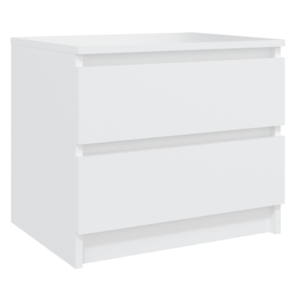 Tables de chevet 2 pcs. Blanc 50x39x43,5 cm en bois