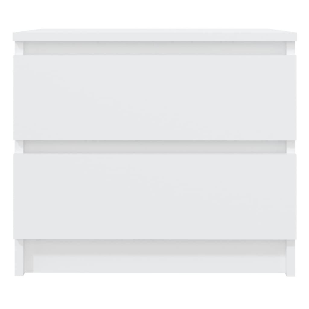 Tables de chevet 2 pcs. Blanc 50x39x43,5 cm en bois