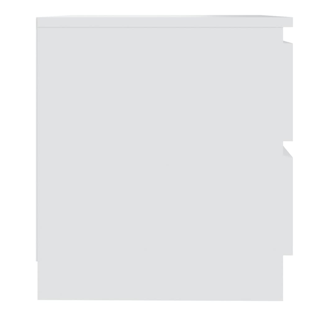 Tables de chevet 2 pcs. Blanc 50x39x43,5 cm en bois
