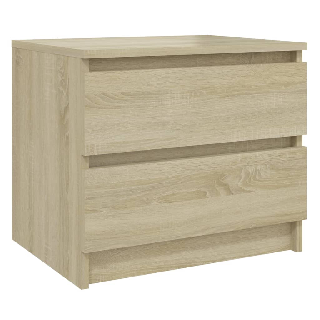 Tables de chevet 2 pcs. Chêne Sonoma 50x39x43,5 cm matériau bois