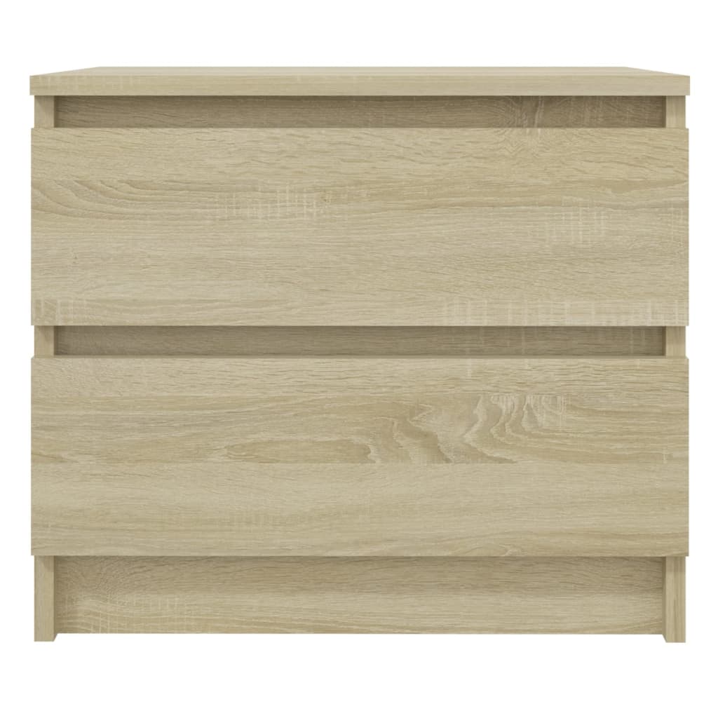Tables de chevet 2 pcs. Chêne Sonoma 50x39x43,5 cm matériau bois