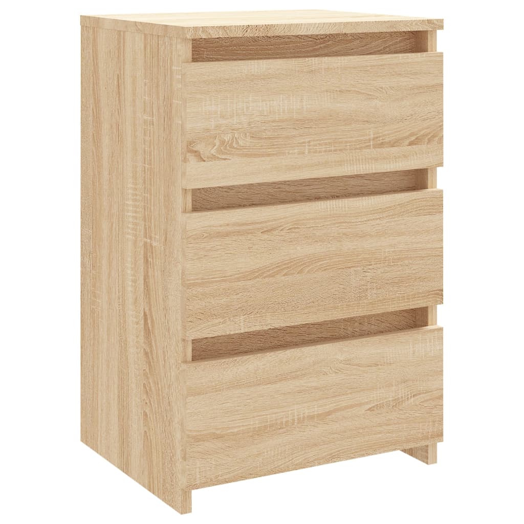 Tables de chevet 2 pcs. Chêne Sonoma 40x35x62,5 cm matériau bois