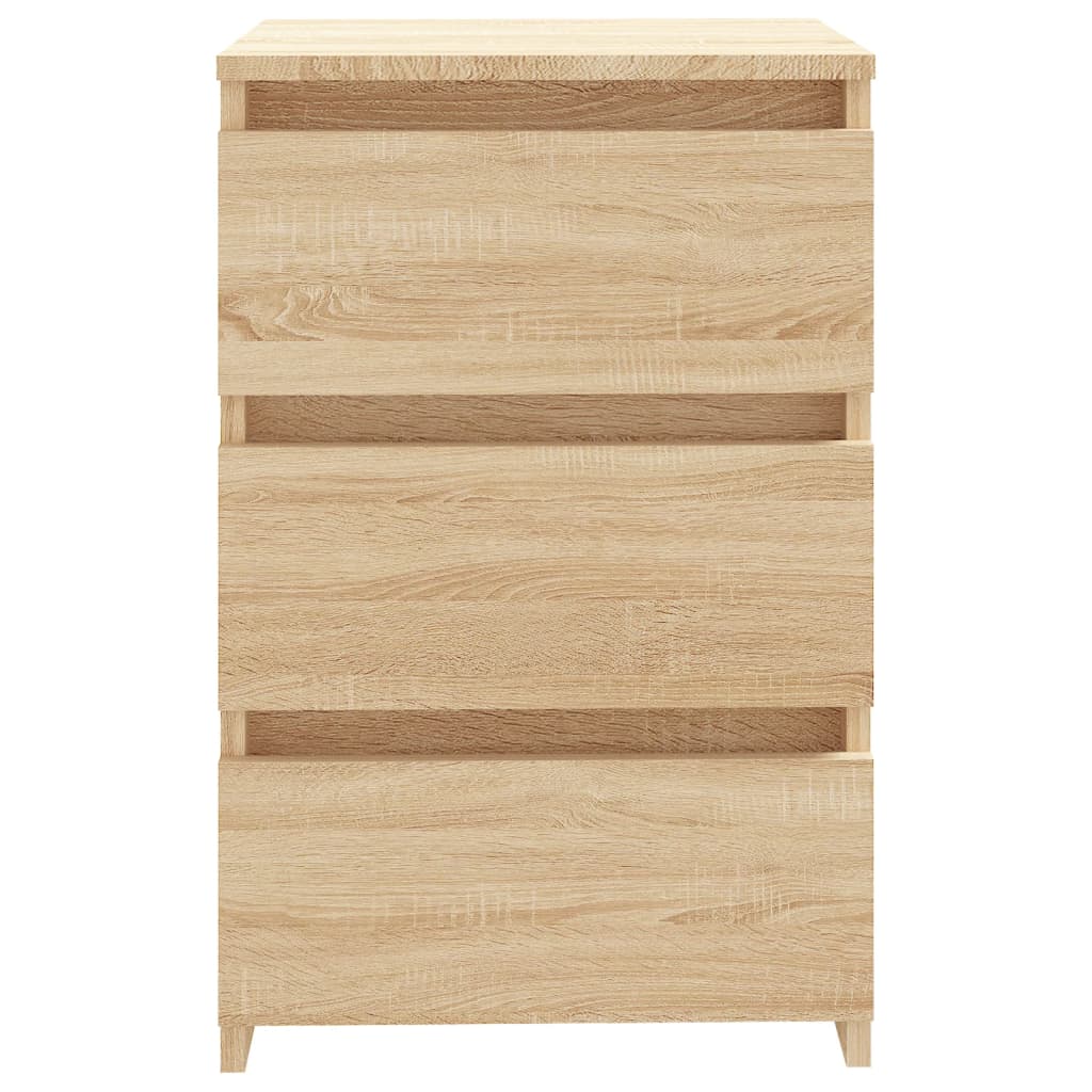 Tables de chevet 2 pcs. Chêne Sonoma 40x35x62,5 cm matériau bois