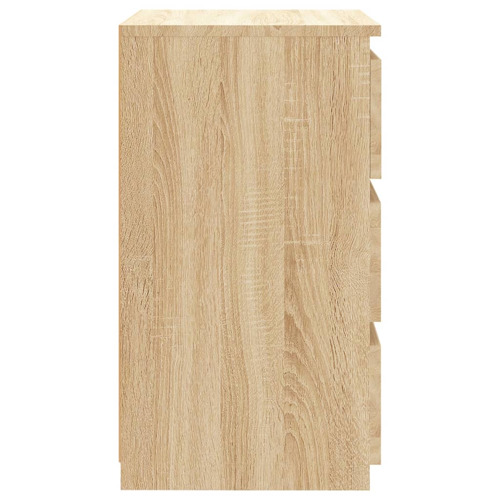 Tables de chevet 2 pcs. Chêne Sonoma 40x35x62,5 cm matériau bois