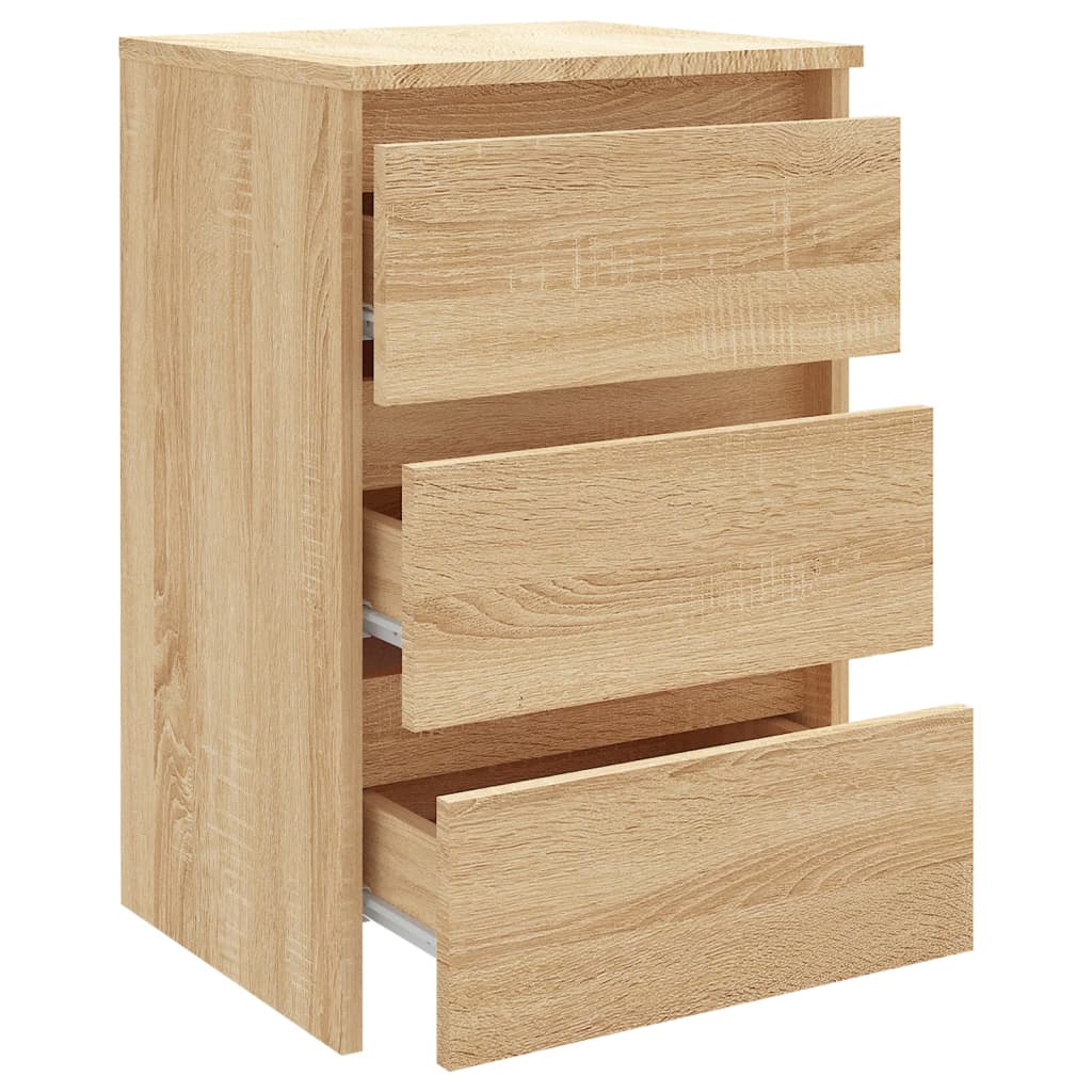 Tables de chevet 2 pcs. Chêne Sonoma 40x35x62,5 cm matériau bois