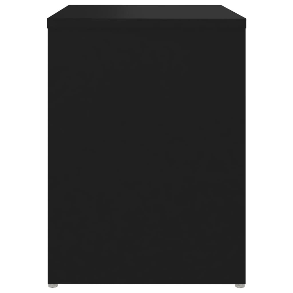Bedside Table Black 40x30x40 cm Wood Material