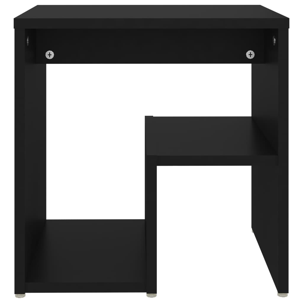 Tables de chevet 2 pcs. Noir 40x30x40 cm en bois