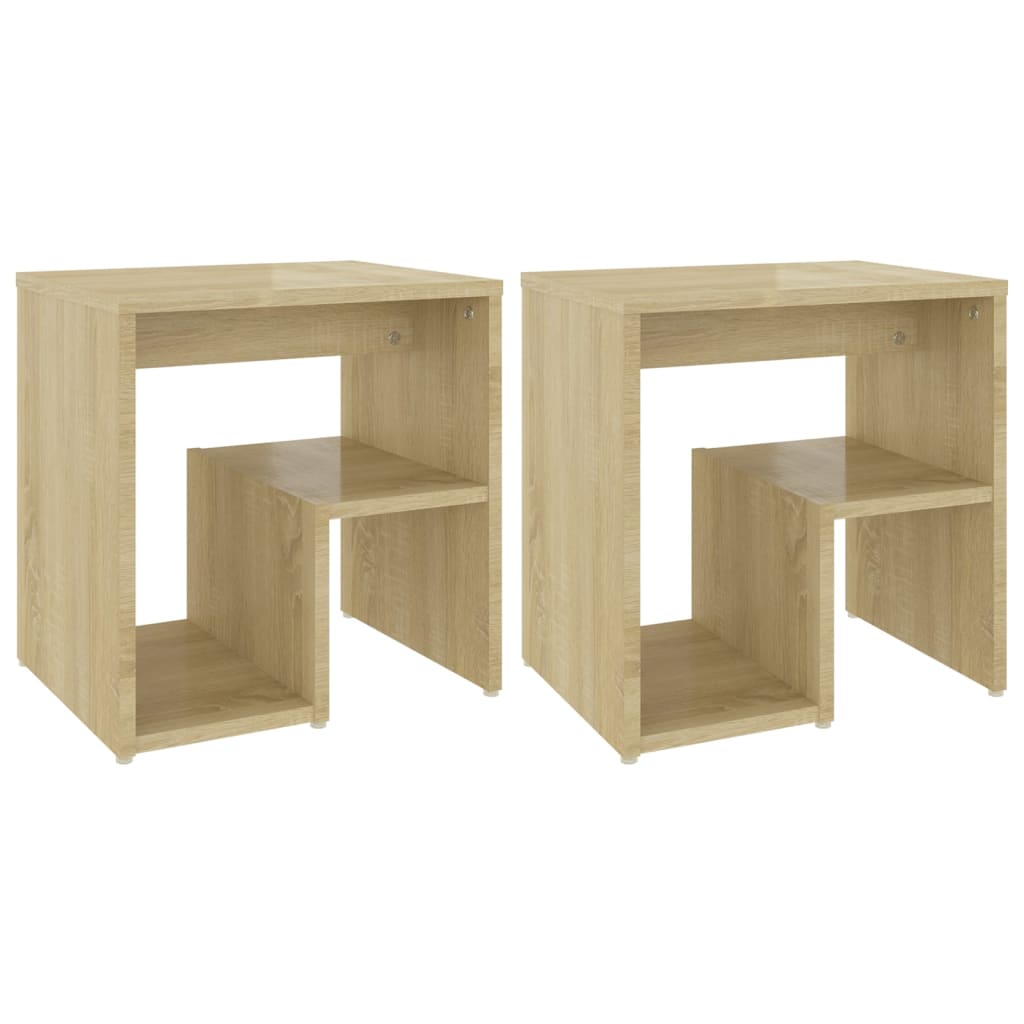 Tables de chevet 2 pcs. Chêne Sonoma 40x30x40 cm matériau bois