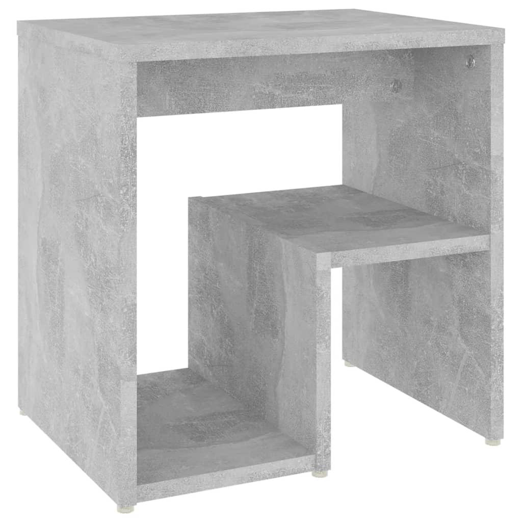 Bedside tables 2 pcs. Concrete grey 40x30x40 cm wood material