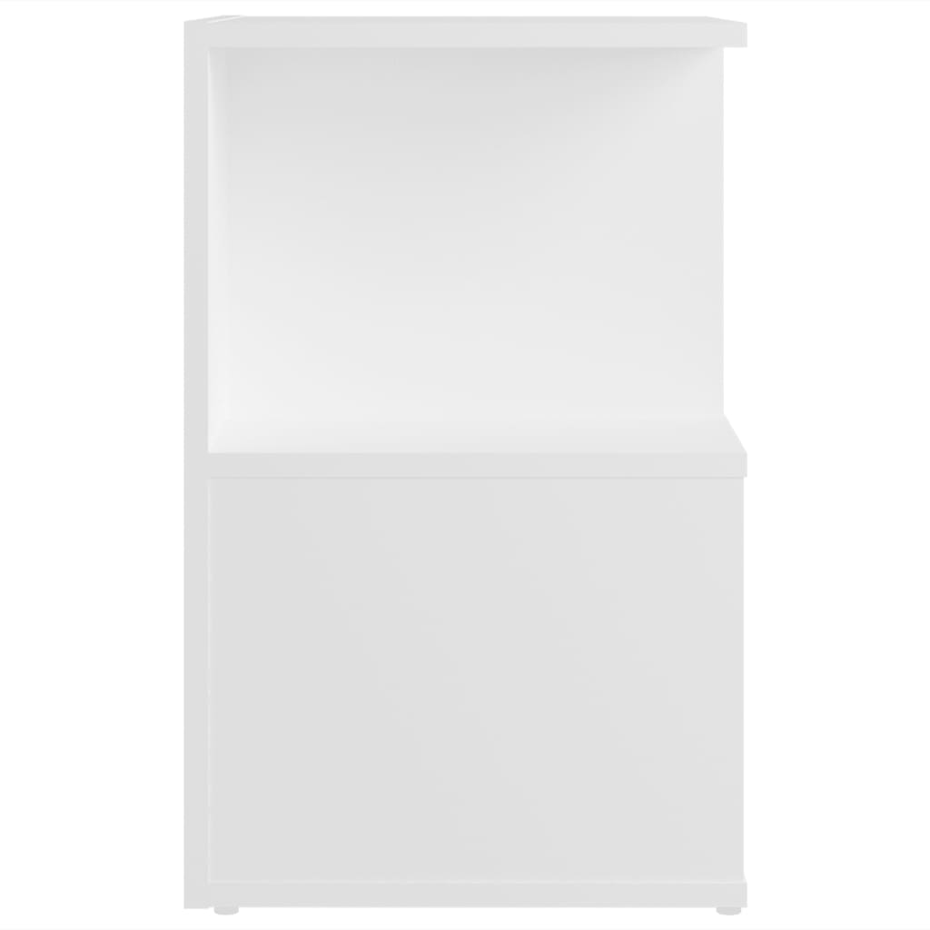 Tables de chevet 2 pcs. Blanc 35x35x55 cm en bois